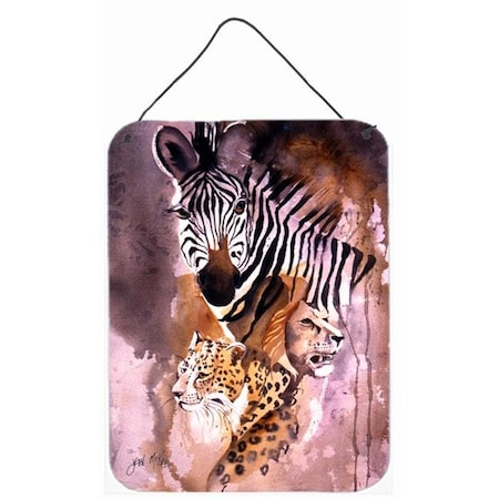 Carolines Treasures JMK1194DS1216 Cheetah; Lion; And Zebra Wall And Door Hanging Prints